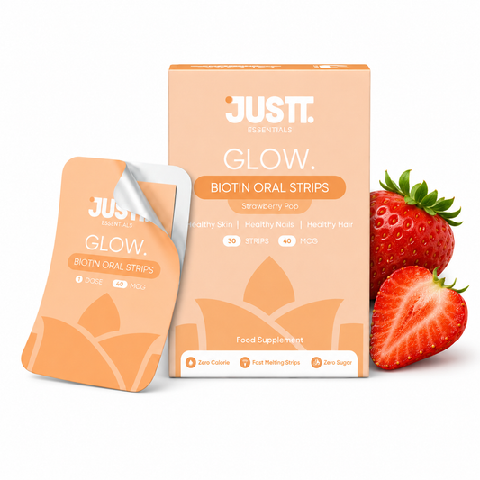 Justt Glow, Biotin (Sesbania Extract 10000mg), Helps improve hair health, glowing Skin and stronger nails