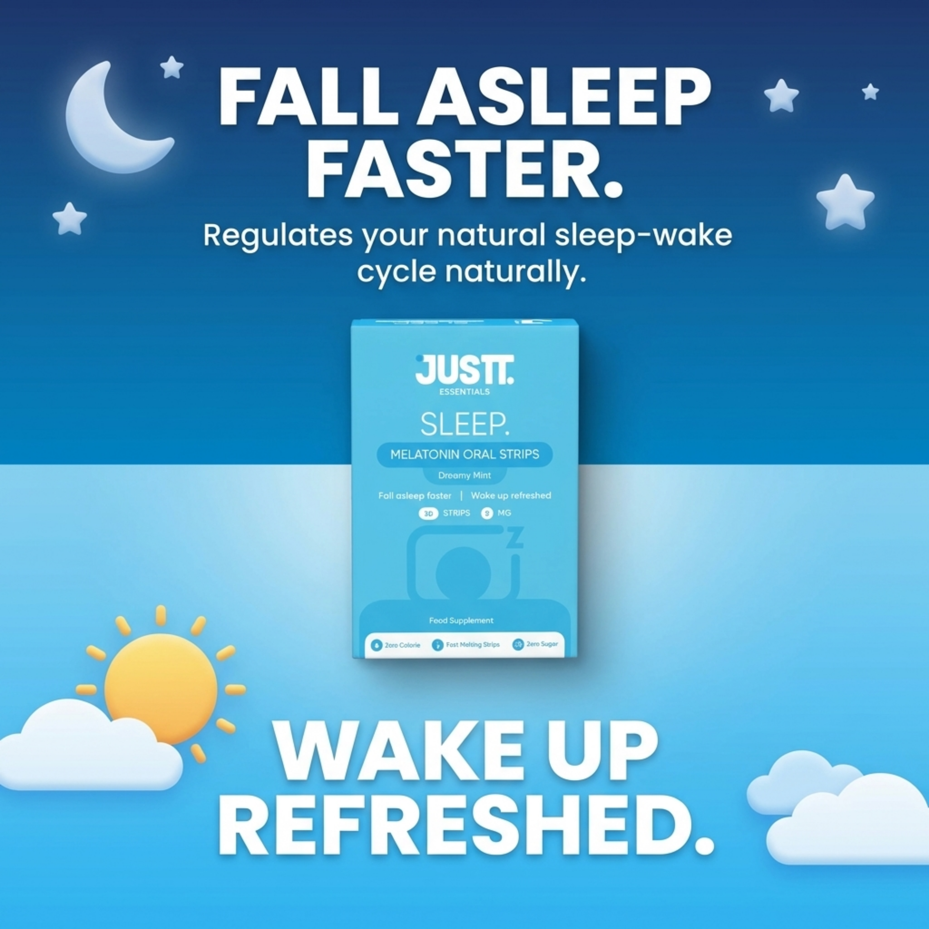 Justt Sleep, Melatonin, Helps improve sleep