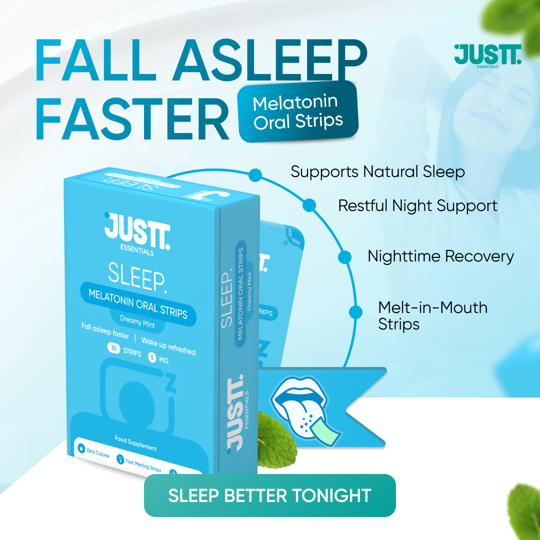 Justt Sleep, Melatonin, Helps improve sleep